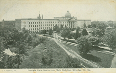Georgia State Sanitarium, Main Building, Milledgeville, Ga. - Front Side