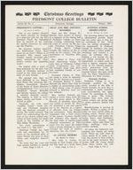 Piedmont College Bulletin, Winter 1952
