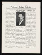 Piedmont College Bulletin, Spring 1953