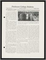 Piedmont College Bulletin, Summer 1954