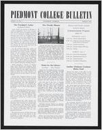 Piedmont College Bulletin, Spring 1962