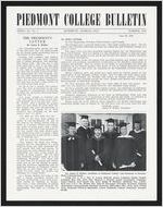 Piedmont College Bulletin, Summer 1970