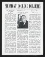 Piedmont College Bulletin, Winter 1974