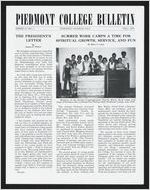 Piedmont College Bulletin, Fall 1979