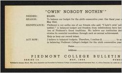 Piedmont College Bulletin, May 1944