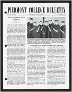 Piedmont College Bulletin, Summer 1986