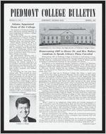 Piedmont College Bulletin, Spring 1987