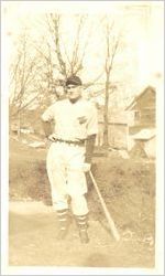 Photograph of Johnny Mize in Red Wings uniform, Rochester, New York, 1933-1935?