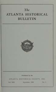 The Atlanta Historical Bulletin, Vol. 13, No. 3, September 1968