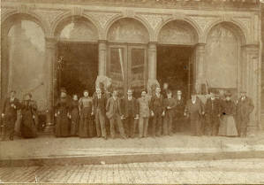 Employees and Facade of W.H. Brotherton Dry Goods Store