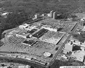 Aerial view of Lenox Square and its surrounding parking lot