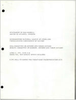 Statements to Subcommittees on Housing and Urban Affairs