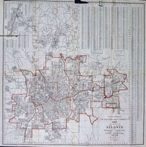 The Southern Map Company's Map of the City of Atlanta and Adjacent Territory Showing System of House Numbering