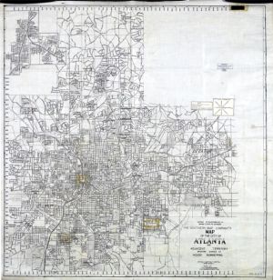 The Southern Map Company's Map of the City of Atlanta and Adjacent Territory Showing System of House Numbering