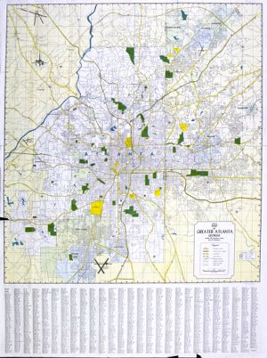 Mapco Map of Greater Atlanta, Georgia