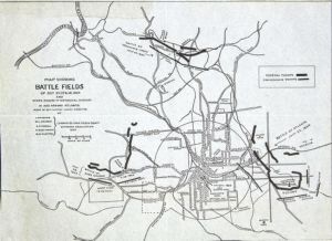 Map Showing Battle Fields of July 20, 22 & 28, 1864 and Other Points of Historical Interest in and Around Atlanta (copy)