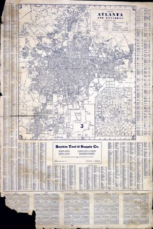 Map of Atlanta and Environs