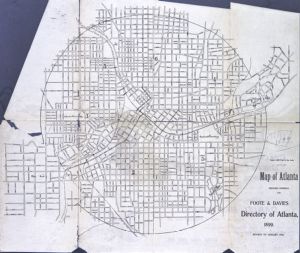 Map of Atlanta Prepared Expresssly for Foote & Davies Directory of Atlanta, 1899. Revised to January 30th.