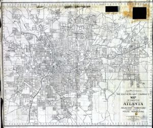 Map of the Borough of Atlanta Showing House Numbering, Department of Planning Commission