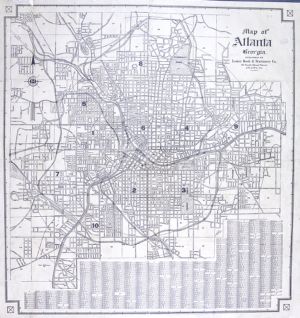 Map of Atlanta, Georgia Published by Lester Book & Stationary Co.