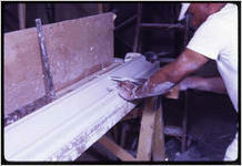 Molding construction for the Metropolitan Museum of Art's 19th Century America exhibit
