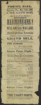 Entertainment flyer for Phoenix Hall, “A Few Nights More of Keepers’ Southern Harmoneans!”