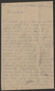 Letter from an unknown soldier (Grenada, Mississippi) to "Dear Mother"  - December 14, 1862