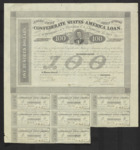 Confederate Bond approved by Congress February 20, 1863, matures July 1, 1868, engraved by Evans & Cogswell, Columbia, S.C., No. 19062, $100.00/8%