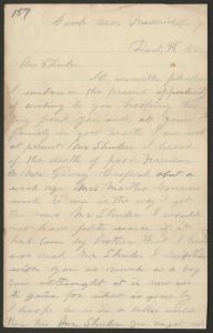Letter from Jeremiah Carroll (Camp near Fredericksburg, Virginia) to Mr. Shuler. Jeremiah Carroll, served in Company F of the 6th South Carolina Infantry Regiment - December 17, 1862