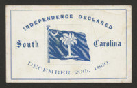 Commemorative cards celebrating South Carolina secession from the United States