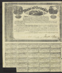 Confederate Bond issued by the State of Georgia, February 1, No. 3352, 1862 $500.00/7%