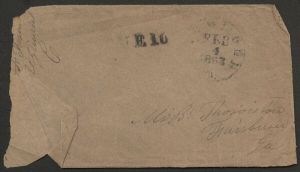 Envelope addressed to an unidentified individual