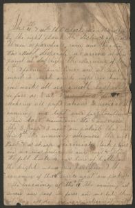 1-page narrative written by an unknown soldier regarding his experiences during the Atlanta Campaign - June, 1864