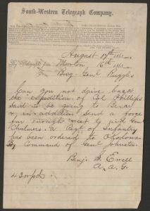 Telegram from Brigadier General Richard S. Ewell to Brigadier General Daniel Ruggles - August 17, 1863