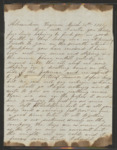 Letter from Michael Marshall (Alexandria, Virginia) to his sister, Margaret Marshall. Michael was a solider in the United States Army, 17th Infantry Regiment, Company A, and died at the Battle of Globe Tavern in 1864 - March 30, 1862