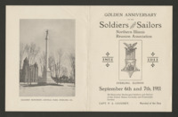 Program for "Golden Anniversary of the Soldiers and Sailors, Northern Illinois Renunion Association, September 6th and 7th, 1911" held in Sterling, Illinois