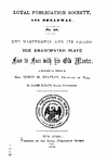 The mastership and its fruits : the emancipated slave face to face with his old master. A supplemental report to Hon. Edwin M. Stanton, Secretary of War