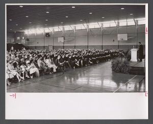 Commencement, 1960s - Attorney Morris Abram gives the commencement address