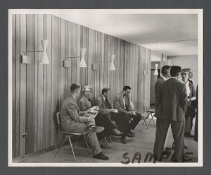 Miscellaneous buildings, 1960 - 1980 - Unidentified people in a lobby