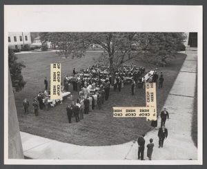 Emory birthday party - Food reception on quad