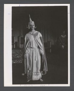 Students, groups, 1970s - Student in costume for theatrical performance
