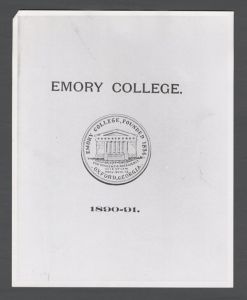 Library Special Collections - Emory College Seal for the year 1890 - 1891