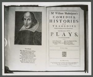 Library - Frontispiece and title page of Shakespeare's Fourth Folio