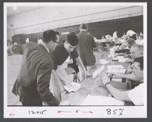 Registration - Student brings forms to table