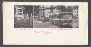 Trackless trolley at Emory - Last streetcar and first trolley