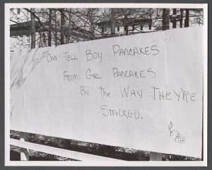Graffiti, 1968 - "Pancakes" joke