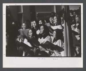 Students, groups, 1970s - Choir singing