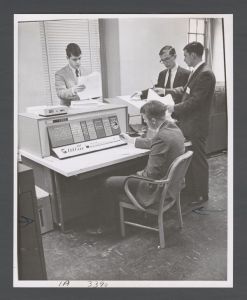 Business School - Emory MBA students using computer