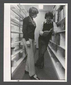 Library Special Collections - Students at the Kemp Malone Library, located in the English department building