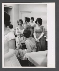 Miss Emory, 1940s-1960s - Beauty contestants getting ready